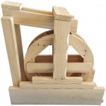 Vodní mlýnské kolo dřevěné střední 42 x 42 x 15 cm přírodní – Zboží Dáma