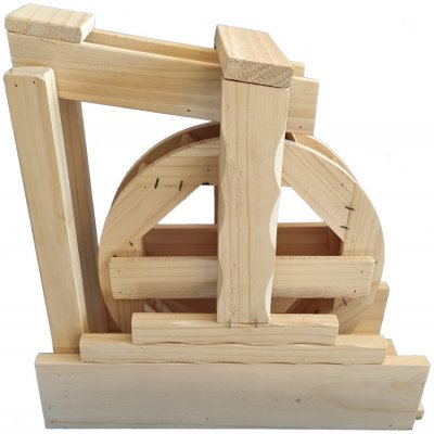 Vodní mlýnské kolo dřevěné střední 42 x 42 x 15 cm přírodní – Zboží Dáma