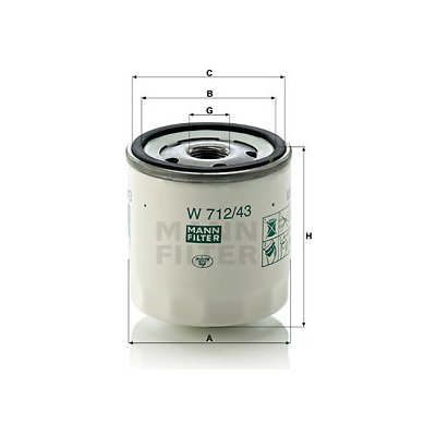 W 712/43 MANN-FILTER Olejový filtr – Sleviste.cz