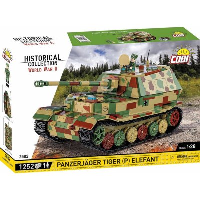 COBI 2582 World War II Německý těžký stíhač tanků Panzerjäger Tiger (P) Sd.Kfz.184 Elefant 1:28 – Zboží Dáma