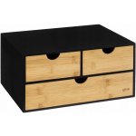 5five Simply Smart Kosmetický organizér černá s dřevěnými prvky – Zboží Mobilmania