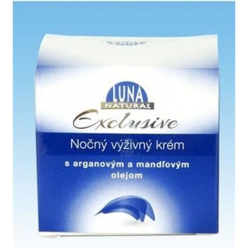 Luna Natural Exclusive noční výživný krém s arganovým a mandlovým olejem pro normální až suchou pleť 50 ml