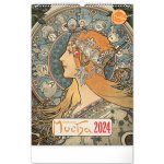 Nástěnný Alfons Mucha 33 × 46 cm 2024 – Zboží Mobilmania