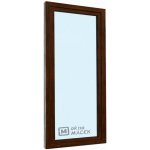 Kömmerling balkonové dveře 70 AD OS pravé tmavý dub/bílá 80 x 210 cm jednostranná klika + madýlko + PVC rám – Hledejceny.cz