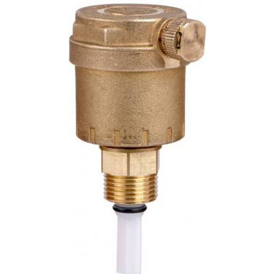 GIACOMINI R88I Automatický odvzdušňovací ventil, svislý + zpětný ventil, mosaz (R88IY002) – Sleviste.cz