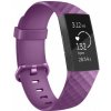 Řemínek k chytrému náramku BStrap Silicone Diamond Small řemínek na Fitbit Charge 3 / 4, purple SFI008C08