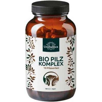 Unimedica Bio Reishi + Hericium + Čaga + Cordyceps komplex 10 hub 180 kapslí – Hledejceny.cz