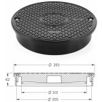 MIDAS Poklop plastový A15 se zátěží do 7,5t (75 kN), DN 355 (pouze na vlnovec) p3619 – Hledejceny.cz