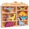 Dřevěná hračka Tender Leaf Toys dřevěná prehistorická zvířata na poličce 8 ks Dinosaurs set