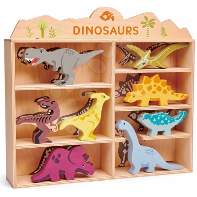 Tender Leaf Toys dřevěná prehistorická zvířata na poličce 8 ks Dinosaurs set