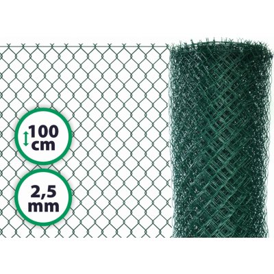 Pletivo plotové poplastované s ND - výška 100 cm, drát 2,5 m, oko 50x50 mm, zelené – Sleviste.cz