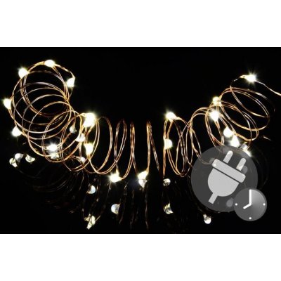 Garthen 47228 Vánoční světelný řetěz MINI 50 LED s časovačem teple bílá – Hledejceny.cz