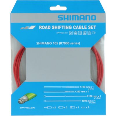 Shimano Shimano-servis Bowdeny+lanka R7000 SP41+RS900 OPTISLICK set červený – Zboží Mobilmania