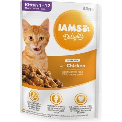 Iams Kitten kuře v omáčce 85 g – Hledejceny.cz
