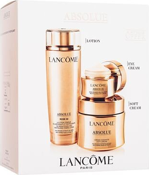 Lancôme Absolue : denní pleťový krém Absolue Regenerating Brightening Soft Cream 60 ml + oční krém Absolue Revitalizing Eye Cream 20 ml + pleťová voda Absolue Rose 80 The Brightening