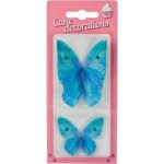 Dekorace z jedlého papíru Motýlci modří (8 ks) – Zboží Mobilmania