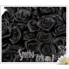 Svatební vývazek Saténové mini růžičky 20 mm - černé