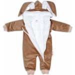 Baby Nellys Manšestrová kombinézka overálek s kožíškem Cute Bunny béžová – Hledejceny.cz