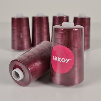 Takoy Overlock / coverlock polyesterová nit TKY 5000 barva ostružinová – Zboží Mobilmania
