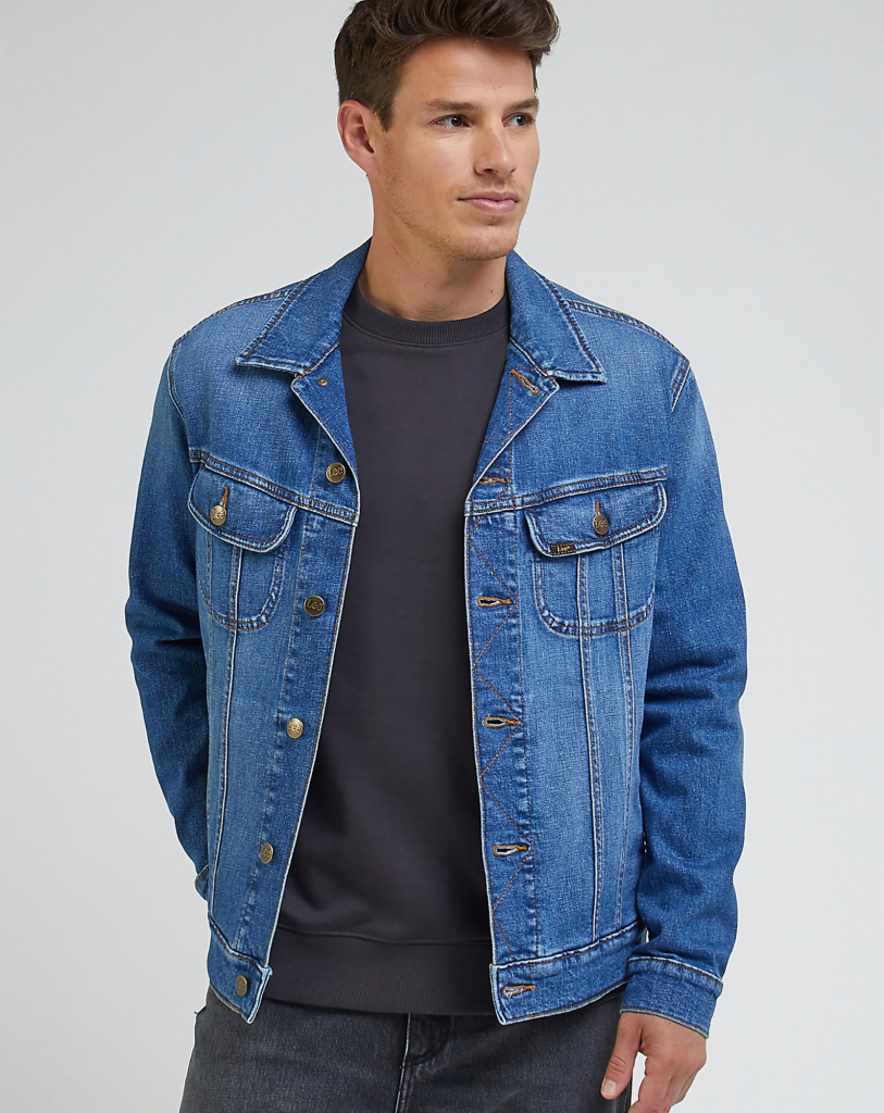 Lee jeansová bunda 112341637 Modrá