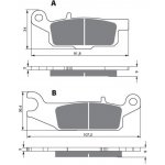 Zadní brzdové destičky Goldfren Yamaha YFM 700 Grizzly EPS 2007-2014 směs S3 – Sleviste.cz