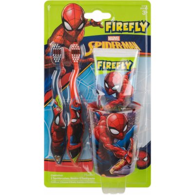 Spiderman Firefly kartáček na zuby 2 ks + zubní pasta 75 ml + kelímek dárková sada – Zboží Mobilmania