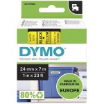 DYMO páska D1 24mm x 7m, černá na žluté, 53718, S0720980 – Zboží Mobilmania