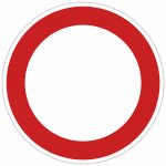 Dopravní značka B1- Zákaz vjezdu všech vozidel (v obou směrech) Dopravní značka 700 mm kruh – Sleviste.cz