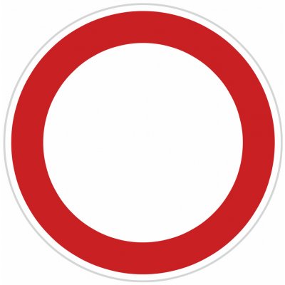 Dopravní značka B1- Zákaz vjezdu všech vozidel (v obou směrech) Dopravní značka 700 mm kruh – Sleviste.cz