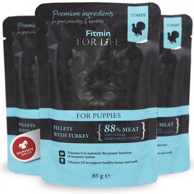 Fitmin For Life pouch Puppy turkey 85 g