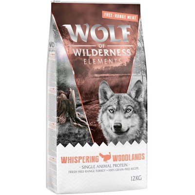 Wolf of Wilderness "Whispering Woodlands" krůtí z volného chovu bez obilovin 2 x 12 kg