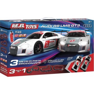 RE.EL Toys autodráha Audi R8 LMS GT3 1:43 3 metry 3 sestavy LED světla – Hledejceny.cz