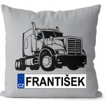 Impar Polštář SPZ se jménem černý kamion Jméno František 40x40 – Hledejceny.cz