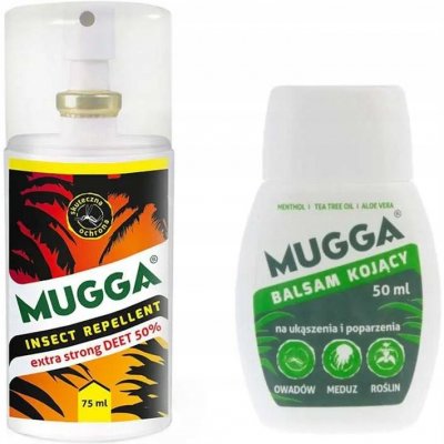 Mugga spray Deet 50 75 Ml proti komárům a hmyzu + Zklidňující balzám 50 ml – Zboží Mobilmania