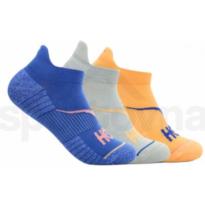 Hoka No-Show Run Sock 3-Pack U modrá/šedá/oranžová – Zboží Mobilmania