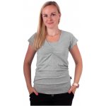 Jožánek kojící tričko Lea krátký rukáv šedý melír – Zbozi.Blesk.cz