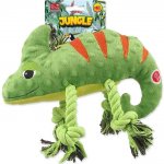Dog Fantasy Jungle chameleon pískací zelená 28 cm – Zboží Dáma