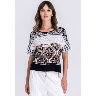 Tuzzi Golden OAS dámské triko černobéžové – Zbozi.Blesk.cz