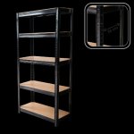 Tvujregal Kovový Economy 180 x 90 x 30 cm 5 polic lakovaný černý – Zbozi.Blesk.cz