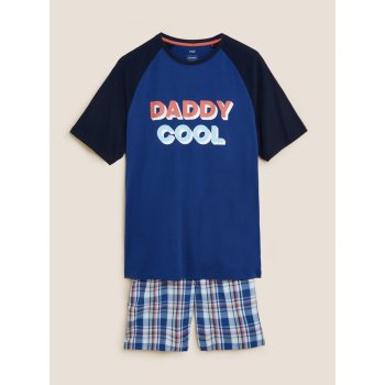 Marks & Spencer Daddy Cool pánské pyžamo krátké modré od 699 Kč - Heureka.cz
