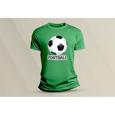 Sandratex dětské bavlněné tričko Football. zelená – Sleviste.cz