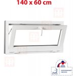 Okna Hned Plastové okno 140x60 cm (1400x600 mm) bílé sklopné – Zboží Mobilmania