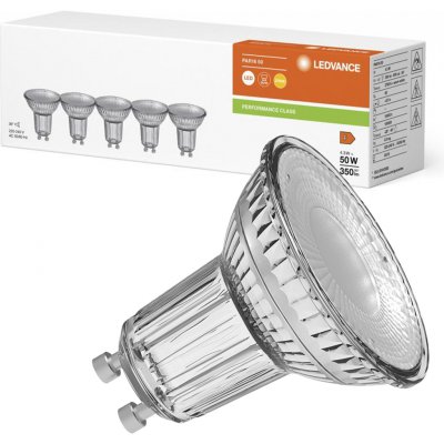 LEDVANCE 5x LED žárovka LED PAR16 GU10 4.3W = 50W 350lm 2700K Teplá Bílá 36° – Hledejceny.cz