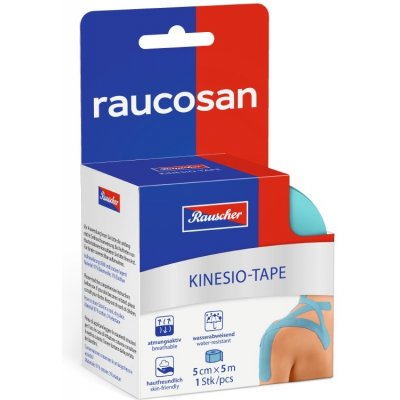 Raucosan Kinesio Tape tejpovací páska tyrkysová 5cm x 5m – Zbozi.Blesk.cz