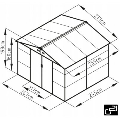 G21 GAH 706 - 277 x 255 cm antracitový – Zbozi.Blesk.cz
