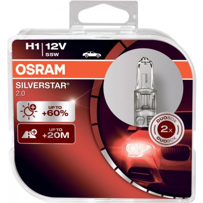 Osram Silverstar 2.0 H1 12V 55W P14.5s 2 ks – Zboží Mobilmania