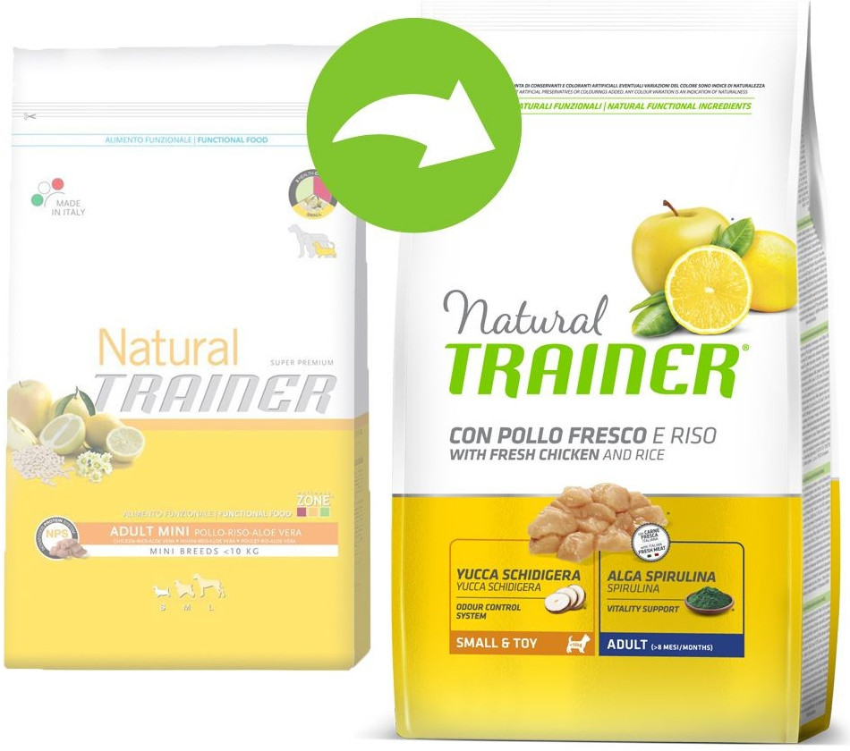 Nova Foods Trainer Natural Small Toy Adult kuře Rýže 2 kg