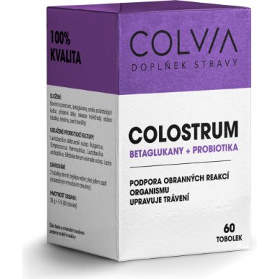 Colvia Colostrum IgG 40 + Betaglukany + Probiotika 60 kapslí – Hledejceny.cz