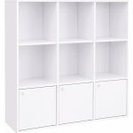 Vasagle Bílá dřevěná White 97,5x30x97,5 cm – Zboží Dáma
