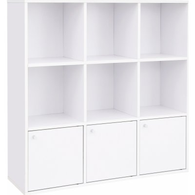 Vasagle Bílá dřevěná White 97,5x30x97,5 cm – Zboží Mobilmania